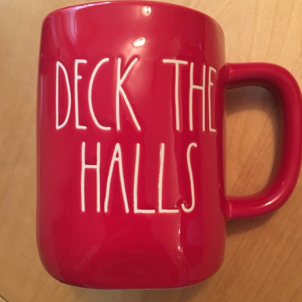 Rae Dunn Deck the Halls Christmas 2020 Red Mug New